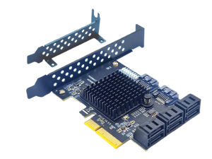EN-Labs 8 Port SATA PCIe Card, 6 Gbps SATA 3.0 to PCI-e X4 Card,PCI Express to SATA Controller Expansion Card, SATAIII Non-Raid,with Full Profile & Low Profile Bracket (ASMedia ASM1166 Chipset) EN-Labs 8 Port SATA PCIe Card, 6 Gbps SATA 3.0 to PCI-e X4 Card,PCI Express to SATA Controller Expansion Card, SATAIII Non-Raid,with Full Profile & Low Profile Bracket (ASMedia ASM1166 Chipset)