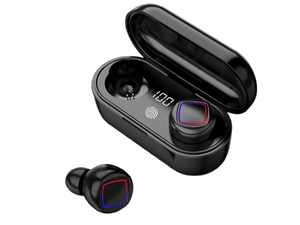 TWS Fingerprint Touch Bluetooth Headset LED Battery Display With Charging Bin(Black) (Black) TWS Fingerprint Touch Bluetooth Headset LED Battery Display With Charging Bin(Black) (Black)