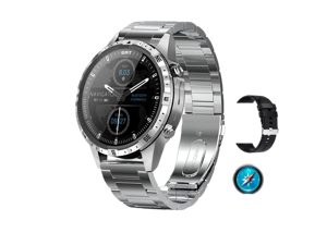 Business Smart Watch Men Compass 1.6"HD Screen Titanium case NFC Smartwatch Man Bluetooth Call 100+Sports Modes Rugged Watch+ Business Smart Watch Men Compass 1.6"HD Screen Titanium case NFC Smartwatch Man Bluetooth Call 100+Sports Modes Rugged Watch+