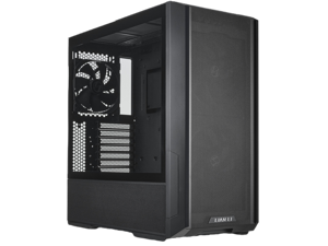 LIAN LI LANCOOL 216 X Black Steel / Tempered Glass ATX Mid Tower Computer Case ,2x 16 cm PWM Fans Included (Non RGB ) ----LANCOOL 216X