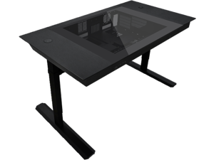 Lian Li Motorized Standing Desk DK-07X : Dual E-ATX Support, Wireless Charging & USB Ports for Ultimate Workflow - Versatile Motorized Desk - Cable Management --  DK07X