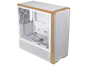 Lian Li LANCOOL 217 Genuine Walnut Wood Computer Case, Mid-Tower ATX PC Case with 5 Pre-Installed PWM Fans 2x170mm, 2x120mm & 1x140mm, Flexible PSU & Cable Installation - White (LAN217W) Lian Li LANCOOL 217 Genuine Walnut Wood Computer Case, Mid-Tower ATX PC Case with 5 Pre-Installed PWM Fans 2x170mm, 2x120mm & 1x140mm, Flexible PSU & Cable Installation - White (LAN217W)