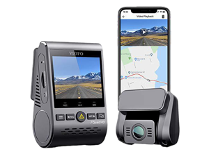 VIOFO Dual Dash Cam 2K 1440P 60fps +1080P 30fps Front and Rear Dash Camera with Wi-Fi GPS, Parking Mode, Emergency Recording, Super Capacitor, Motion Detection (A129 Plus Duo)