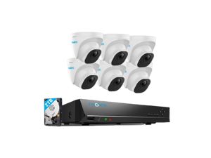 Reolink 8CH 4K Outdoor Security Camera System, 6pcs 8MP Smart Person/Vehicle Detection Wired PoE IP Dome Cameras, 8CH 2TB HDD NVR for 24/7 Recording Remote Access, RLK8-820D6-A Reolink 8CH 4K Outdoor Security Camera System, 6pcs 8MP Smart Person/Vehicle Detection Wired PoE IP Dome Cameras, 8CH 2TB HDD NVR for 24/7 Recording Remote Access, RLK8-820D6-A