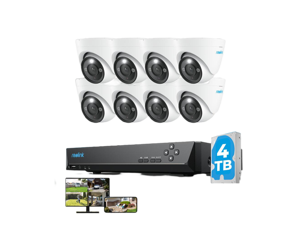REOLINK 16CH 12MP PoE Security System, 8pcs 12MP Dome H.265 Security Cameras Wired, Person/Vehicle/Pet Detection, Two-Way Talk, Spotlights Color Night Vision, 16CH NVR with 4TB HDD REOLINK 16CH 12MP PoE Security System, 8pcs 12MP Dome H.265 Security Cameras Wired, Person/Vehicle/Pet Detection, Two-Way Talk, Spotlights Color Night Vision, 16CH NVR with 4TB HDD