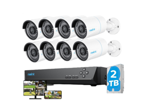 Reolink 5MP 8CH PoE Security System, 8pcs 5MP Wired PoE IP Cameras Outdoor, Smart Person/Vehicle Detection, 6K 8CH NVR with 2TB HDD for 7/24 Recording - RLK8-510B8-A Reolink 5MP 8CH PoE Security System, 8pcs 5MP Wired PoE IP Cameras Outdoor, Smart Person/Vehicle Detection, 6K 8CH NVR with 2TB HDD for 7/24 Recording - RLK8-510B8-A