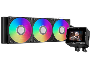 PCCOOLER CPS GT360M ARGB Display AIO CPU Liquid Cooler, 300W TDP, Customizable 2.8" IPS LCD Display, Ceramic Bearing Pump, High Performance Fans, for Intel LGA1851/1700/1200/115X & AMD AM5/AM4, Black PCCOOLER CPS GT360M ARGB Display AIO CPU Liquid Cooler, 300W TDP, Customizable 2.8" IPS LCD Display, Ceramic Bearing Pump, High Performance Fans, for Intel LGA1851/1700/1200/115X & AMD AM5/AM4, Black