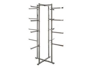 econoco k36 folding lingerie tower, square tubing with rectangular tubular arms