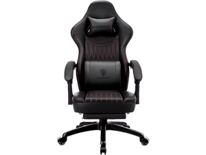 Dowinx Gaming Chair with Pocket Spring Cushion Vintage Style, Breathable PU Leather Gamer Chair, Ergonomic Computer Chair with Massage Lumbar Support and Footrest (Black) Dowinx Gaming Chair with Pocket Spring Cushion Vintage Style, Breathable PU Leather Gamer Chair, Ergonomic Computer Chair with Massage Lumbar Support and Footrest (Black)