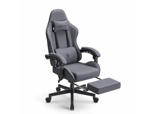 Dowinx Fabric Gaming Chair with Massage Lumbar Support, Ergonomic Computer Chair with Adjustable Headrest and Footrest, Cloth Gamer Chair with Pocket Spring Cushion, Dark Grey Dowinx Fabric Gaming Chair with Massage Lumbar Support, Ergonomic Computer Chair with Adjustable Headrest and Footrest, Cloth Gamer Chair with Pocket Spring Cushion, Dark Grey