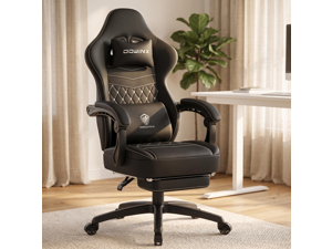 Dowinx Gaming Chair with Pocket Spring Cushion, Breathable Fabric Computer Chair with Gel Pad, Comfortable Office Chair with Storage Bag, Massage Game Chair with Footrest, Black Dowinx Gaming Chair with Pocket Spring Cushion, Breathable Fabric Computer Chair with Gel Pad, Comfortable Office Chair with Storage Bag, Massage Game Chair with Footrest, Black