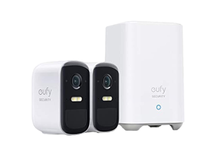 eufy Security, eufyCam 2C Pro 2-Cam Kit, Wireless Home Security System with 2K Resolution, 180-Day Battery Life, HomeKit Compatibility, IP67, Night Vision, and No Monthly Fee.