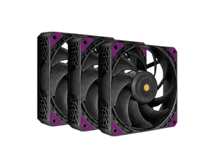 Super Flower MEGACOOL 140mm fan, Triple-Pack, 12-pole motor, PWM, Purple Anti-Vibration Mounting Pads, Computer Case Fan, Remote Control, SF-PF141-BK_3P, 30mm depth Super Flower MEGACOOL 140mm fan, Triple-Pack, 12-pole motor, PWM, Purple Anti-Vibration Mounting Pads, Computer Case Fan, Remote Control, SF-PF141-BK_3P, 30mm depth