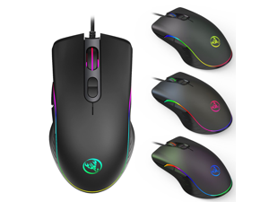 TROPRO RGB Gaming Mouse, 6400 dpi, Ergonomic Hand Grips, RGB Backlit Optical Wired Gaming Mouse  7 Programmable Buttons