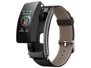 K50+ 0.96 inch Leather Band Earphone Detachable Life Waterproof Smart Watch Support Bluetooth Call Leather Band (Black) (Black) K50+ 0.96 inch Leather Band Earphone Detachable Life Waterproof Smart Watch Support Bluetooth Call Leather Band (Black) (Black)