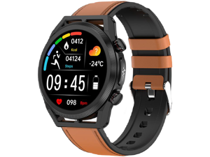 Et310 Bluetooth Calling Non-Invasive Blood Glucose Smart Watch Ecg Uric Acid Blood Lipid Body Temperature Sos Smart Watch (Brown Leather) Et310 Bluetooth Calling Non-Invasive Blood Glucose Smart Watch Ecg Uric Acid Blood Lipid Body Temperature Sos Smart Watch (Brown Leather)