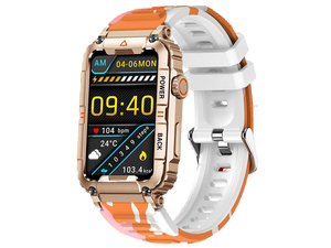 Kr88 Bluetooth Calling Smart Watch Voice Assistant Heart Rate Blood Pressure Monitoring Multi-Sport Smart Watch (Camouflage Gold) Kr88 Bluetooth Calling Smart Watch Voice Assistant Heart Rate Blood Pressure Monitoring Multi-Sport Smart Watch (Camouflage Gold)