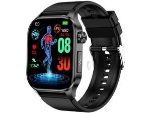 Et580 Bluetooth Calling Ecg Smart Watch Blood Glucose Heart Rate Body Temperature Monitoring Multi-Sport Smart Watch (Black Bamboo) Et580 Bluetooth Calling Ecg Smart Watch Blood Glucose Heart Rate Body Temperature Monitoring Multi-Sport Smart Watch (Black Bamboo)
