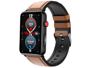 Et620 Bluetooth Talking Smartwatch Ecg Ecg Cardio Blood Glucose Body Temperature Heart Rate Health Monitoring Multi Sport (Brown Leather) Et620 Bluetooth Talking Smartwatch Ecg Ecg Cardio Blood Glucose Body Temperature Heart Rate Health Monitoring Multi Sport (Brown Leather)