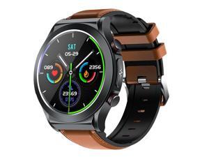 Tk21p Ecg Smart Watch Heart Rate Blood Oxygen Body Temperature Sleep Monitoring Multi-Sport Smart Watch (Brown Leather) Tk21p Ecg Smart Watch Heart Rate Blood Oxygen Body Temperature Sleep Monitoring Multi-Sport Smart Watch (Brown Leather)