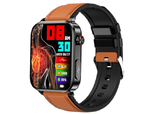 Tk15 Ecg Blood Glucose Uric Acid Bluetooth Call Smart Watch Body Temperature Heart Rate Multi-Sport Smart Watch (Brown Leather) Tk15 Ecg Blood Glucose Uric Acid Bluetooth Call Smart Watch Body Temperature Heart Rate Multi-Sport Smart Watch (Brown Leather)