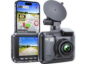 ROVE R2-4K Dash Cam Built-in WiFi 6 GPS Car Dashboard Camera Recorder with UHD 2160P, 2.4" IPS Screen, 150° Wide Angle, WDR, Night Vision ROVE R2-4K Dash Cam Built-in WiFi 6 GPS Car Dashboard Camera Recorder with UHD 2160P, 2.4" IPS Screen, 150° Wide Angle, WDR, Night Vision