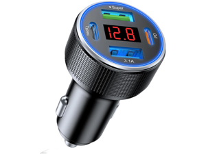 AUTYUE USB C Car Charger Adapter, 66W 4 Port Metal Car USB Charger with Voltmeter Dual USB C Car Phone Charger Cigarette Lighter USB Charger Fast Charge for iPhone 17 16 15, Android Cellphones, iPad.. AUTYUE USB C Car Charger Adapter, 66W 4 Port Metal Car USB Charger with Voltmeter Dual USB C Car Phone Charger Cigarette Lighter USB Charger Fast Charge for iPhone 17 16 15, Android Cellphones, iPad..
