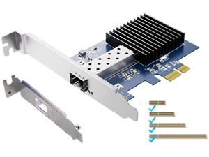 10Gb PCIe x1 NIC Network Card, Single SFP+ Port, with Realtek 8127 Controller, Ethernet LAN Adapter Support Windows Server/Linux/VMware, Come with Low Profile Bracket PCIe x1 10Gb PCIe x1 NIC Network Card, Single SFP+ Port, with Realtek 8127 Controller, Ethernet LAN Adapter Support Windows Server/Linux/VMware, Come with Low Profile Bracket PCIe x1