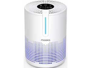 Air Purifiers for Bedroom Home, MOOKA HEPA H13 Filter Protable Air Purifier with USB Cable for Smokers Pollen Pets Dust Odors in Office Car 300 Sq.Ft, Travel Desktop Air Cleaner with Fragrance Sponge