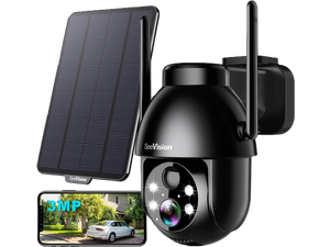 Solar Security Cameras Wireless Outdoor, 2K PTZ WiFi 3MP Indoor Security Camera for Home with Spotlight, PIR Motion Detection,Siren, Color Night Vision, 2-Way Talk, SD/Cloud Storage Solar Security Cameras Wireless Outdoor, 2K PTZ WiFi 3MP Indoor Security Camera for Home with Spotlight, PIR Motion Detection,Siren, Color Night Vision, 2-Way Talk, SD/Cloud Storage