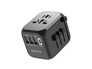Universal Travel Adapter, International Travel Plug Adapter 1500W Max Power, Travel Plug Adapter for Power Appliance, Universal Power Adapter All in One 3 USB & 1 Type C for EU UK US AUS 150 Countries Universal Travel Adapter, International Travel Plug Adapter 1500W Max Power, Travel Plug Adapter for Power Appliance, Universal Power Adapter All in One 3 USB & 1 Type C for EU UK US AUS 150 Countries