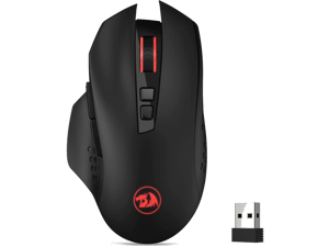 Redragon M656 Gainer Wireless Gaming Mouse, 4000 DPI 2.4Ghz Wireless Gamer Mouse w/ 5 DPI Levels, 7 Macro Buttons, Red LED Backlit & Pro Software/Drive Supported, for PC/Mac/Laptop