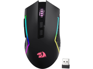 Redragon M693 Wireless Bluetooth Gaming Mouse, 8000 DPI Wired/Wireless Gamer Mouse w/ 3-Mode Connection, BT & 2.4G Wireless, 7 Macro Buttons, Durable Power Capacity and RGB Backlight for PC/Mac/Laptop