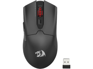 Redragon M995 Pro Wireless Gaming Mouse, 26000 DPI Wired/Wireless Gamer Mouse, BT & 2.4G Wireless, 6 Macro Buttons, 51G Ultra Lightweight, Reliable Power Capacity for PC/Mac/Laptop, Black