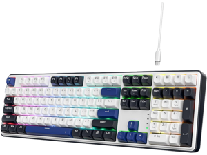 Redragon K689 Wired Gasket RGB Gaming Keyboard, 108 Keys Mechanical Keyboard w/Extra 4 Hotkeys, Upgraded Hot-swappable Socket, 3-Layer Noise Dampening, Mixed Color Keycaps, Custom Linear Switch