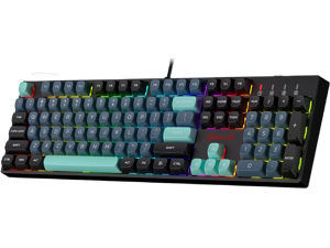 Redragon K582 SE Wired RGB Gaming Keyboard, 104 Keys Mechanical Keyboard w/Mixed Color Round PBT Keycaps, Dynamic 16.8M RGB Backlit & Linear Red Switch, Redefine Software Supported Redragon K582 SE Wired RGB Gaming Keyboard, 104 Keys Mechanical Keyboard w/Mixed Color Round PBT Keycaps, Dynamic 16.8M RGB Backlit & Linear Red Switch, Redefine Software Supported