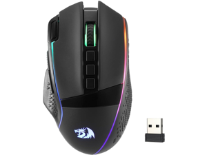 Redragon M991 Wireless Gaming Mouse, 26000 DPI 3-Mode Gamer Mice w/Rapid Fire Key, 9 Macro Buttons, Powerful Capacity and RGB Backlight for PC/Mac/Laptop