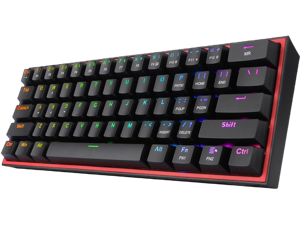 Redragon K617 Fizz 60% Wired RGB Gaming Keyboard, 61 Keys Hot-Swap Compact Mechanical Keyboard w/ 16.8M RGB Backlight, Red Inner Design, Programmable Linear Red Switch, Pro Software Redragon K617 Fizz 60% Wired RGB Gaming Keyboard, 61 Keys Hot-Swap Compact Mechanical Keyboard w/ 16.8M RGB Backlight, Red Inner Design, Programmable Linear Red Switch, Pro Software