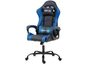 Fantasylab Ergonomic Gaming Chair Racing Style Office Chair, Computer Desk Chair, Swivel Reclining PU Leather PC Gamer Chair, Blue Fantasylab Ergonomic Gaming Chair Racing Style Office Chair, Computer Desk Chair, Swivel Reclining PU Leather PC Gamer Chair, Blue