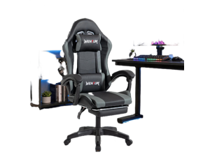 VANBOW Gaming Chair Ergonomic Video Game Chair for Adults, Adjustable Headrest & Footrest, 90-135° Recline, 360° Swivel, for Gaming Room/Office/Bedroom (Black/Grey) VANBOW Gaming Chair Ergonomic Video Game Chair for Adults, Adjustable Headrest & Footrest, 90-135° Recline, 360° Swivel, for Gaming Room/Office/Bedroom (Black/Grey)