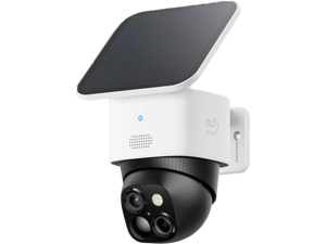 eufy Security SoloCam S340, Solar Security Camera, Wireless Outdoor Camera, 360° Surveillance, No Blind Spots, 2.4 GHz Wi-Fi, No Monthly Fee, HomeBase S380 Compatible
