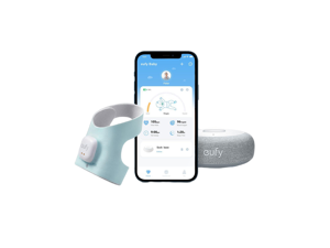 eufy Baby Smart Sock S320 Baby Monitor with 2.4 GHz Wi-Fi, Track Sleep Patterns, Naps, Heart Rate, and Blood Oxygen Levels, Soft and Comfortable, for Babies 0-18 Months, No Monthly Fee (Renewed)