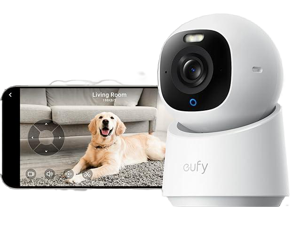 eufy Indoor Cam E30, Latest Generation, 4K UHD Security Camera, Pet/Dog/Baby Camera with Phone app, Color Night Vision, Human/Pet Auto Tracking, 360 Pan-Tilt, Works with Homekit eufy Indoor Cam E30, Latest Generation, 4K UHD Security Camera, Pet/Dog/Baby Camera with Phone app, Color Night Vision, Human/Pet Auto Tracking, 360 Pan-Tilt, Works with Homekit