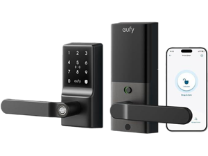 eufy Smart Lock C33, Keyless Fingerprint Door Lock with Handle, Integrated Wi-Fi, Remote Control via App, Biometric Entry Knob, Auto-Locking, IP53 Waterproof (2025 New Version) eufy Smart Lock C33, Keyless Fingerprint Door Lock with Handle, Integrated Wi-Fi, Remote Control via App, Biometric Entry Knob, Auto-Locking, IP53 Waterproof (2025 New Version)