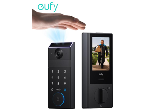 eufy FamiLock S3 Max Smart Lock with Palm Vein Recognition - Keyless Entry Door Lock for Front Door, 3-in-1 Wi-Fi Keypad Deadbolt+ 2K HDR Camera+ Doorbell, ANSI/BHMA Grade 1, Rear Lock Video Screen eufy FamiLock S3 Max Smart Lock with Palm Vein Recognition - Keyless Entry Door Lock for Front Door, 3-in-1 Wi-Fi Keypad Deadbolt+ 2K HDR Camera+ Doorbell, ANSI/BHMA Grade 1, Rear Lock Video Screen