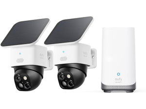 eufy Security SoloCam S340 2-Cam Kit (HomeBase S380), Solar Security Camera, Wireless Outdoor Camera, 360° Pan and Tilt Surveillance, No Blind Spots, 2.4 GHz Wi-Fi, No Monthly Fee eufy Security SoloCam S340 2-Cam Kit (HomeBase S380), Solar Security Camera, Wireless Outdoor Camera, 360° Pan and Tilt Surveillance, No Blind Spots, 2.4 GHz Wi-Fi, No Monthly Fee