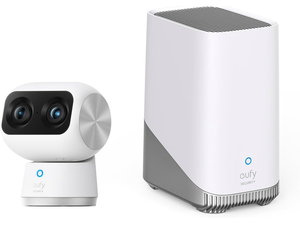 eufy Security Indoor Cam S350 with HomeBase 3, Dual Cameras, 4K UHD Resolution Security Camera with 8× Zoom and 360° PTZ, Human/Pet AI, Dual-Band Wi-Fi 6 eufy Security Indoor Cam S350 with HomeBase 3, Dual Cameras, 4K UHD Resolution Security Camera with 8× Zoom and 360° PTZ, Human/Pet AI, Dual-Band Wi-Fi 6