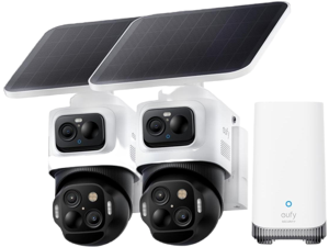 eufy Security eufyCam S4 2-Cam Kit,4K Solar Camera Wireless Outdoor, Triple Lens Bullet-PTZ Cam, 360° View, Cross-Cam Track, AI Recognition, 8X Zoom, Color Night Vision, 0 Monthly Fee, Local Storage eufy Security eufyCam S4 2-Cam Kit,4K Solar Camera Wireless Outdoor, Triple Lens Bullet-PTZ Cam, 360° View, Cross-Cam Track, AI Recognition, 8X Zoom, Color Night Vision, 0 Monthly Fee, Local Storage