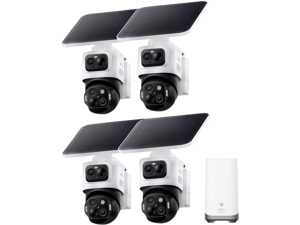 eufy Security eufyCam S4 4-Cam Kit,4K Solar Camera Wireless Outdoor, Triple Lens Bullet-PTZ Cam, 360° View, Cross-Cam Track, AI Recognition, 8X Zoom, Color Night Vision, 0 Monthly Fee, Local Storage eufy Security eufyCam S4 4-Cam Kit,4K Solar Camera Wireless Outdoor, Triple Lens Bullet-PTZ Cam, 360° View, Cross-Cam Track, AI Recognition, 8X Zoom, Color Night Vision, 0 Monthly Fee, Local Storage