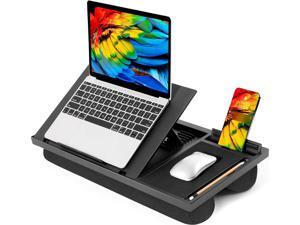Laptop Lap Desk with 8 Angles Up to 15.6" Laptop, Black | Built-in mouse pad, phone & pen slots, dual-cushion base, anti-slip design, raises the screen, for home office, bed, sofa Laptop Lap Desk with 8 Angles Up to 15.6" Laptop, Black | Built-in mouse pad, phone & pen slots, dual-cushion base, anti-slip design, raises the screen, for home office, bed, sofa